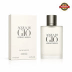Fresh aquatic scent of Acqua Di Gio Giorgio Armani EDT 125ml at Perfumesouq Qatar