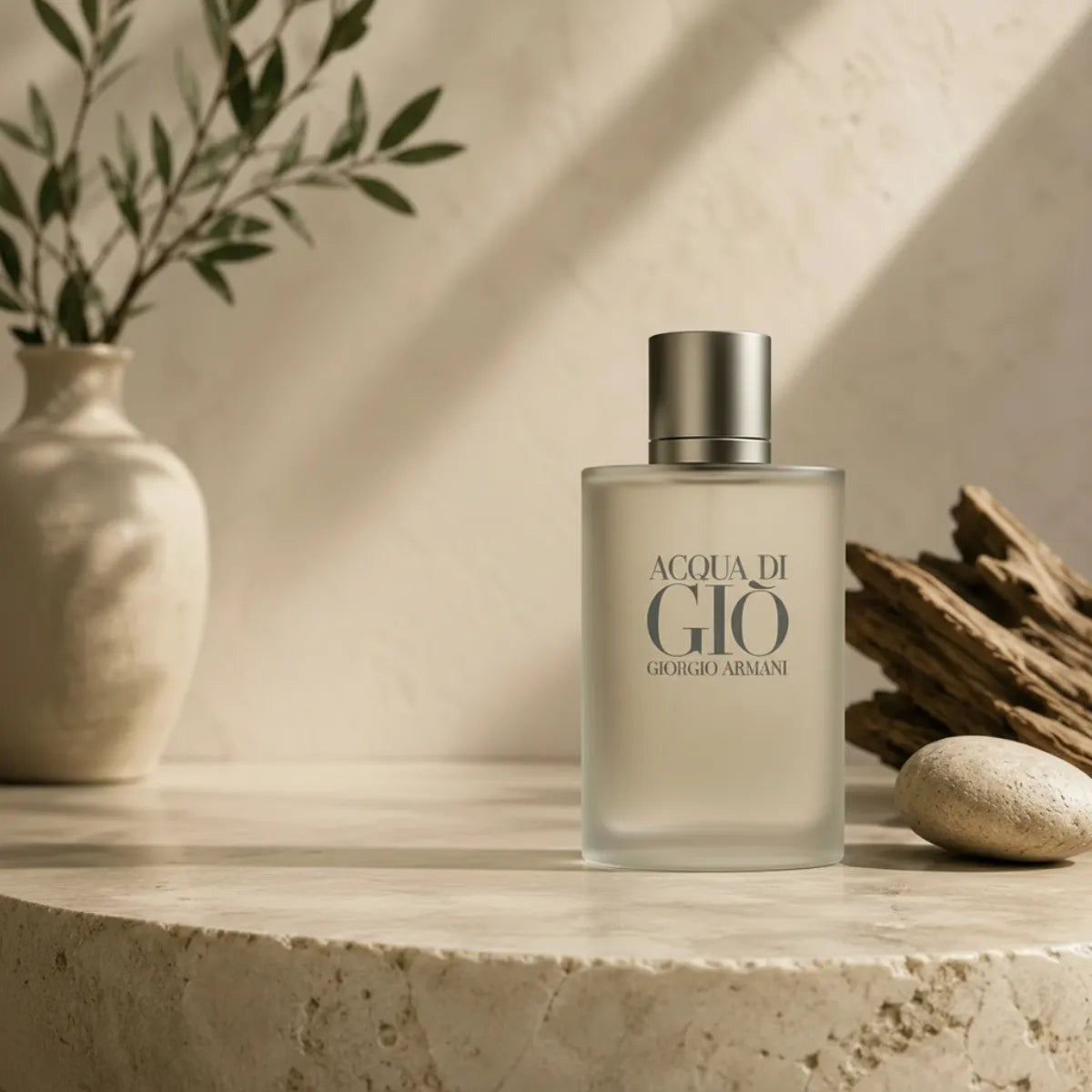 Fresh aquatic scent of Acqua Di Gio Giorgio Armani EDT 125ml at Lifestyle image from Perfumesouq Qatar