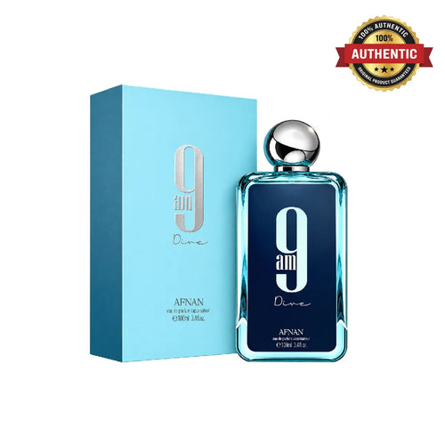 Afnan 9am Dive Eau De Parfum 100ml online at best price, premium aquatic fragrance - Perfumesouq Qatar