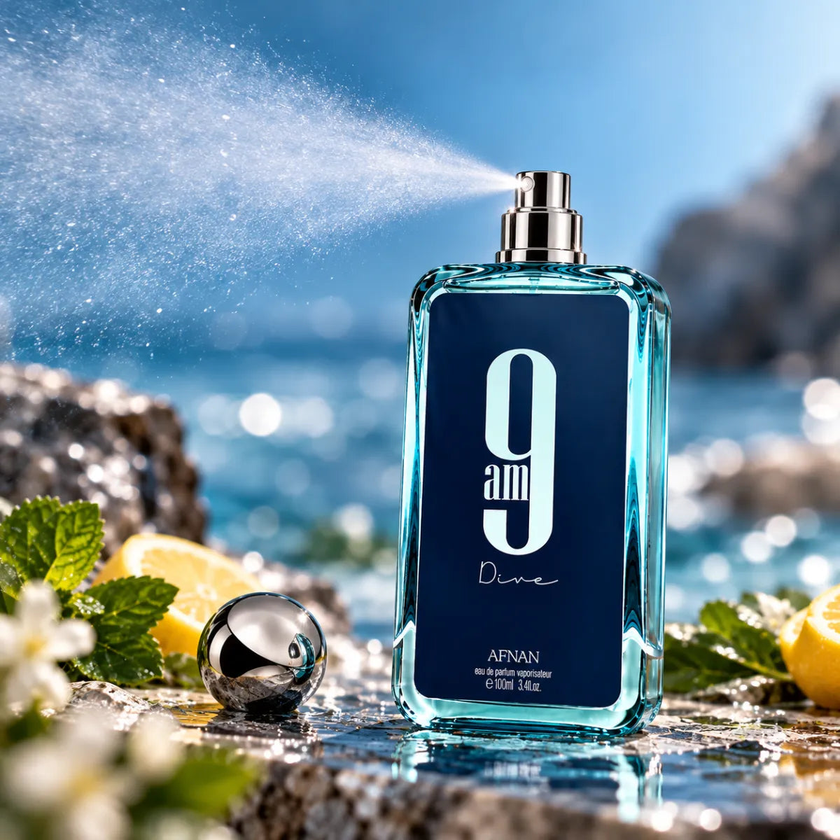 Original Afnan 9am Dive Eau De Parfum 100ml authentic luxury fragrance at best price - Perfumesouq Qatar