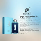Afnan 9am Dive EDP 100ml luxury fragrance at best price, authentic and genuine product - Perfumesouq Qatar