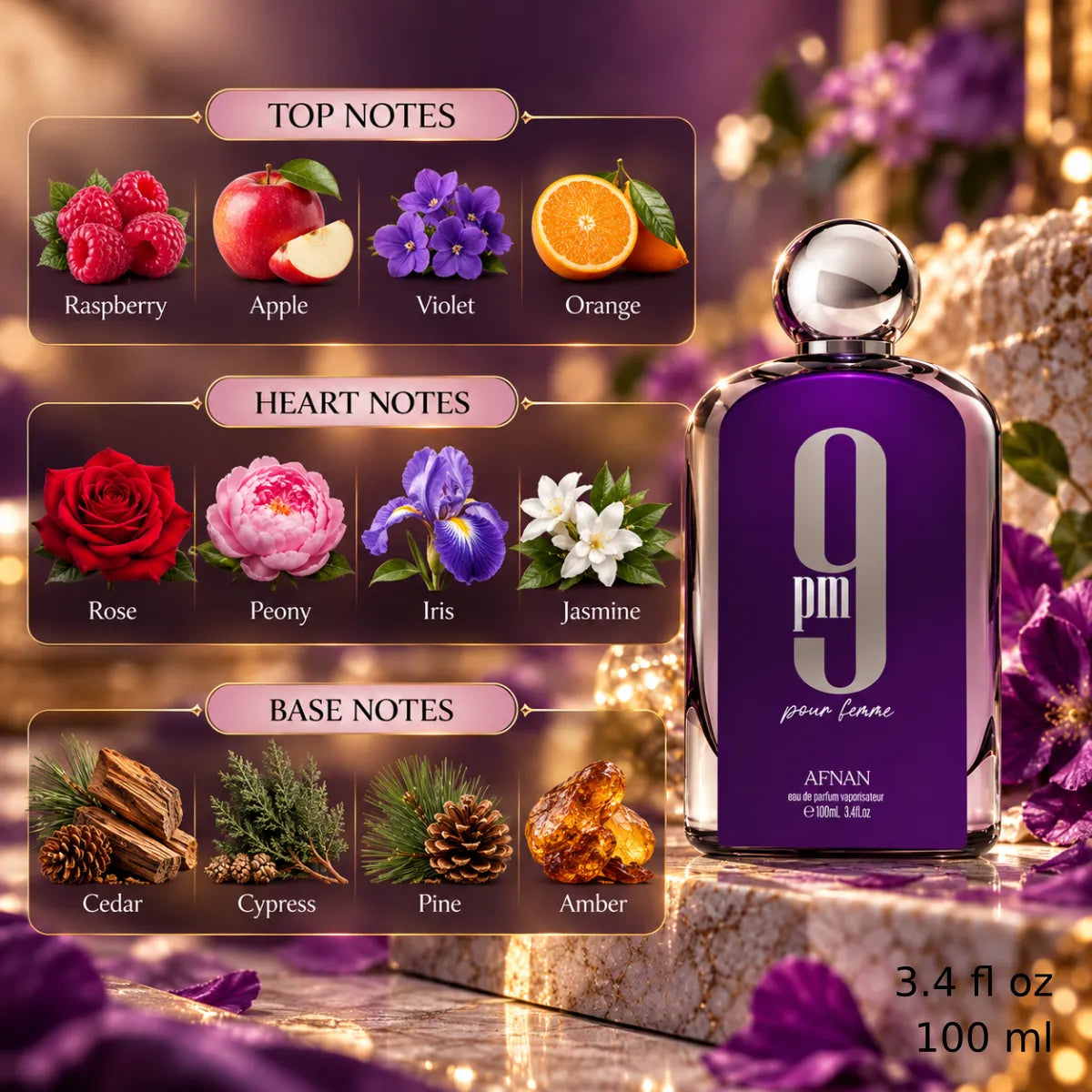 Authentic Afnan 9pm Pour Femme Eau De Parfum 100ml for best price with fast delivery - Perfumesouq Qatar