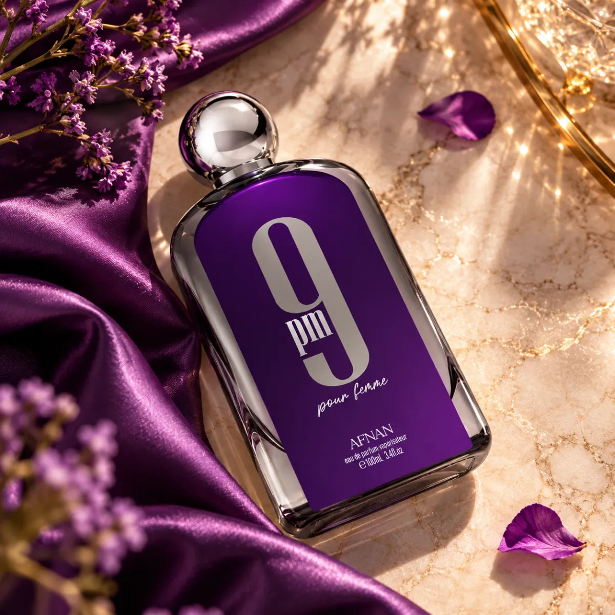 Afnan 9pm Pour Femme Eau De Parfum 100ml for best price, sweet feminine scent with a lasting fragrance - Perfumesouq Qatar