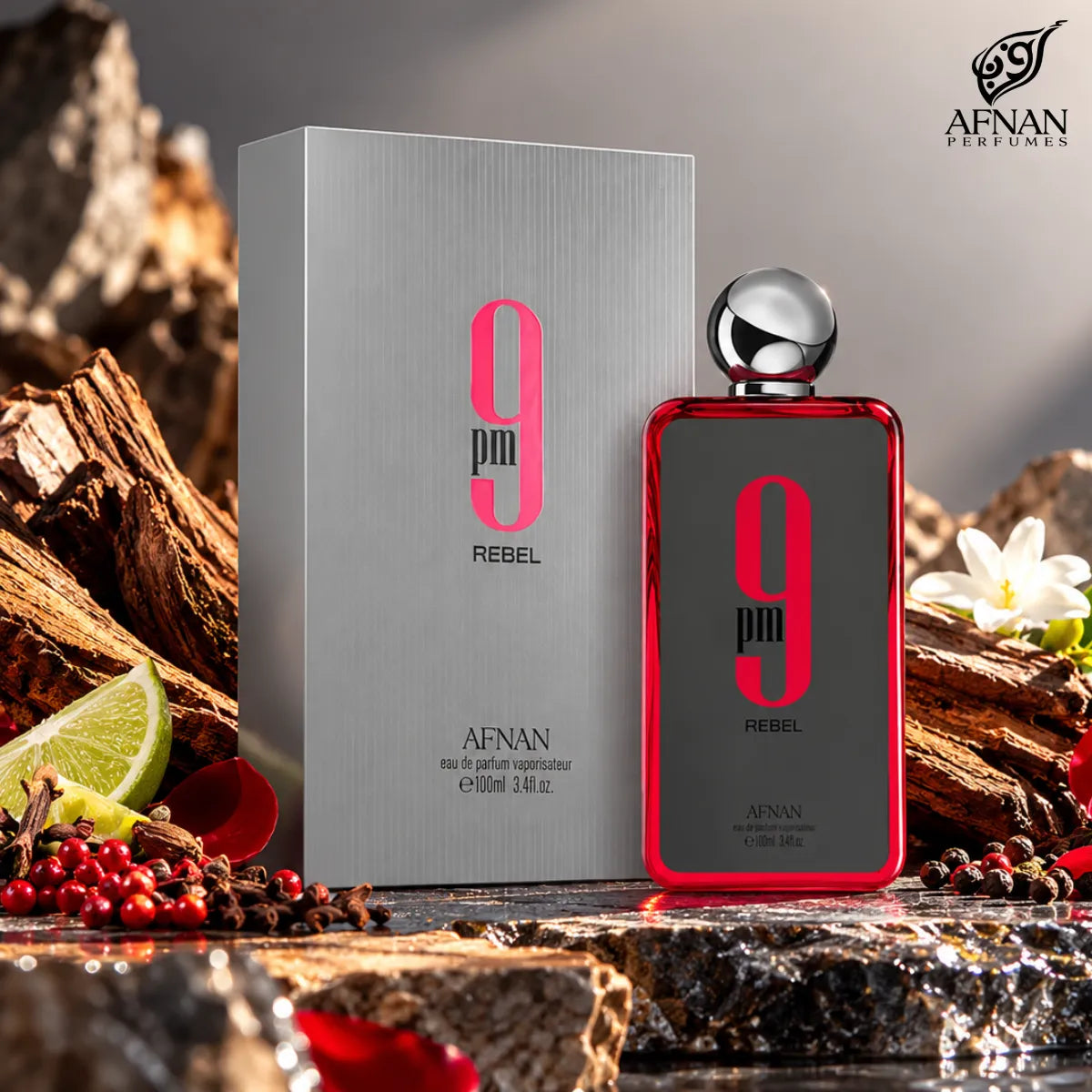 Buy Afnan 9pm Rebel Eau De Parfum 100ml online  from Perfumesouq , Doha, Qatar 