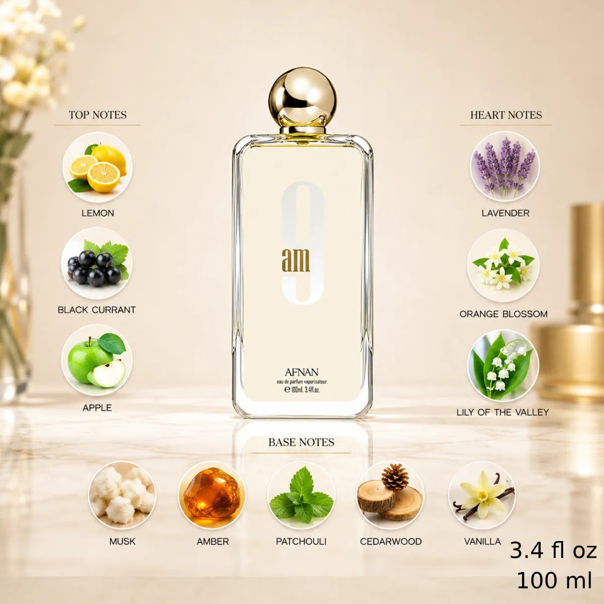 Authentic Afnan 9AM Eau De Parfum 100ml for best price with fast delivery - perfumesouq Qatar