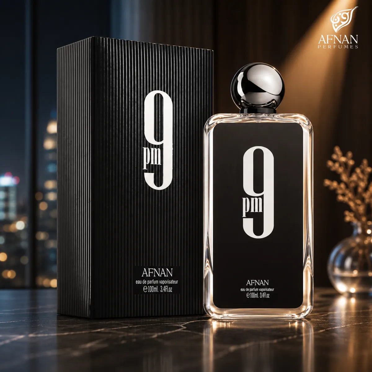 Buy Afnan 9PM Eau De Parfum 100ml online in Qatar for best price, luxury sweet vanilla fragrance - perfumesouq Qatar