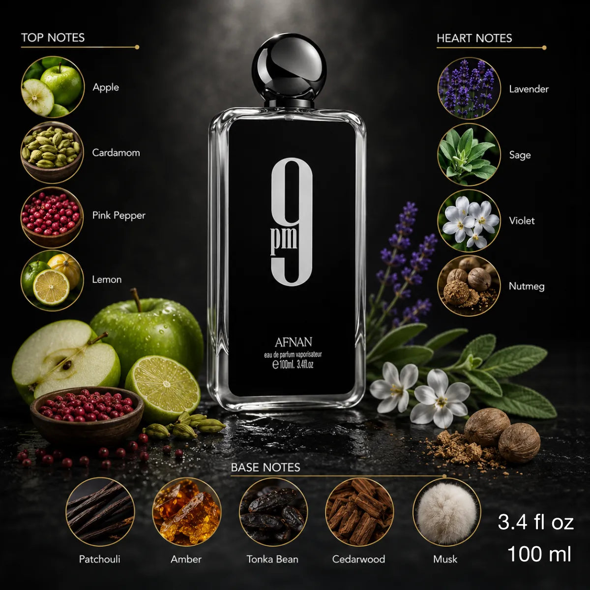 Authentic Afnan 9PM Eau De Parfum 100ml for best price with fast delivery - perfumesouq Qatar
