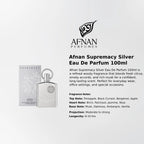 Afnan Supremacy Silver EDP 100ml luxury fragrance at best price in Qatar, authentic and genuine product - perfumesouq Qatar