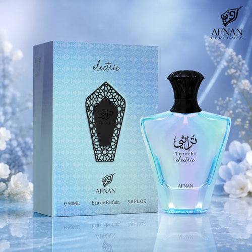 Buy Afnan Turathi Electric Eau De Parfum 90ml online in Qatar for best price, luxury fresh aromatic fragrance - perfumesouq Qatar