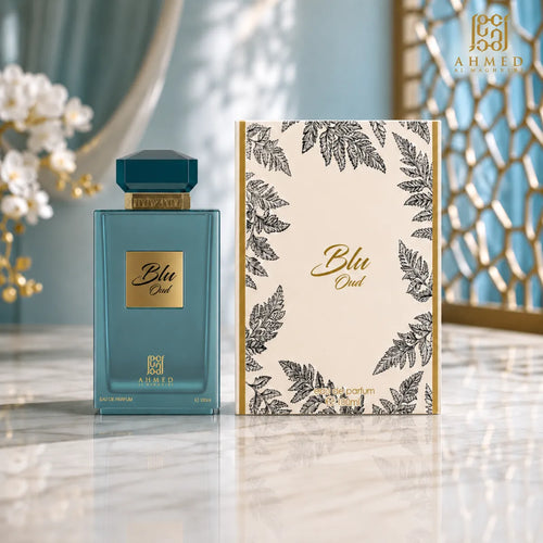 Buy Ahmed Al Maghribi Blu Oud Eau De Parfum 100ml online in Qatar for best price, luxury oud fragrance - perfumesouq Qatar