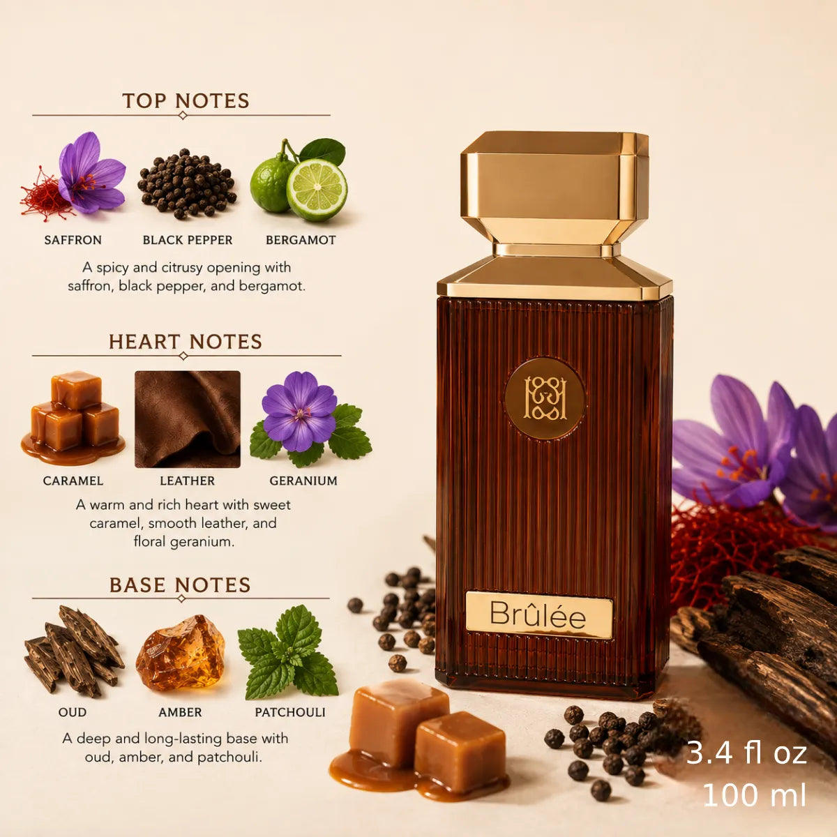 Authentic Ahmed Al Maghribi Brulee Eau De Parfum 100ml for best price with fast delivery - perfumesouq Qatar