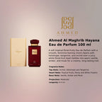 Ahmed Al Maghribi Hayana EDP 100 ml tropical fruits white florals vanilla base Perfumesouq Qatar