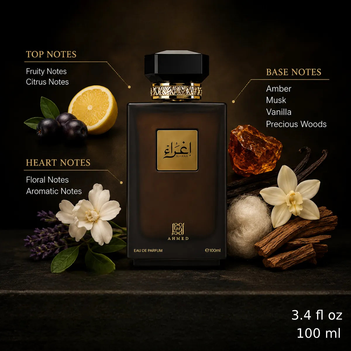 Ahmed Al Maghribi Ighraa Eau De Parfum 100ml online in Qatar at best price, premium oriental woody scent - perfumesouq Qatar