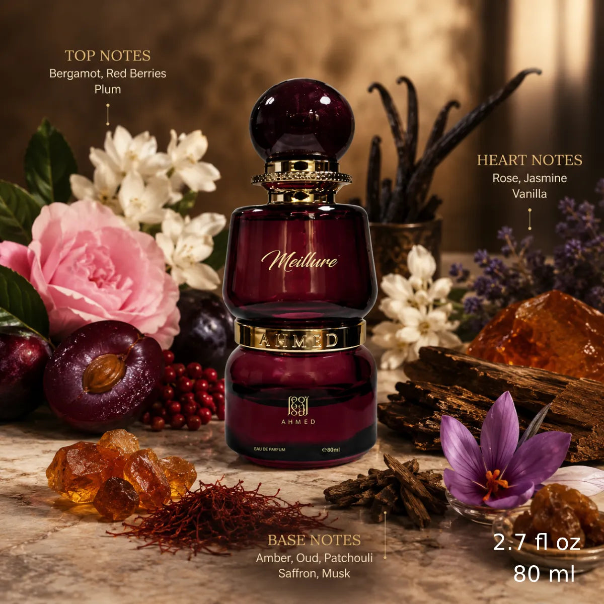 Authentic Ahmed Al Maghribi Meillure Eau De Parfum 80ml for best price with fast delivery - perfumesouq Qatar