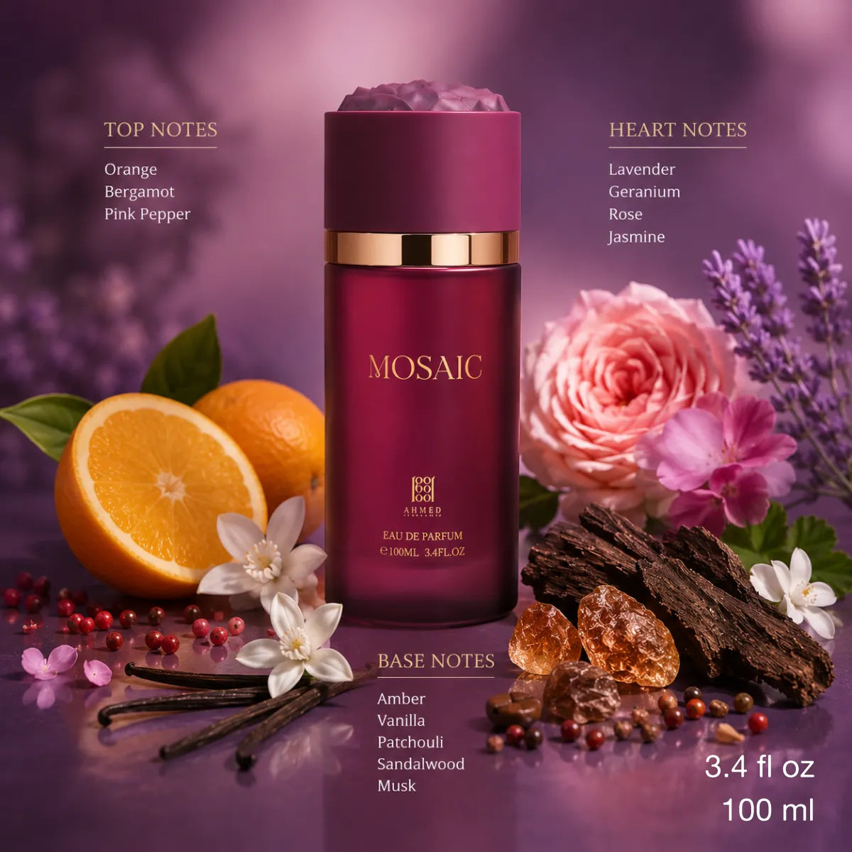 Authentic Ahmed Al Maghribi Mosaic Eau De Parfum 100ml for best price with fast delivery - perfumesouq Qatar