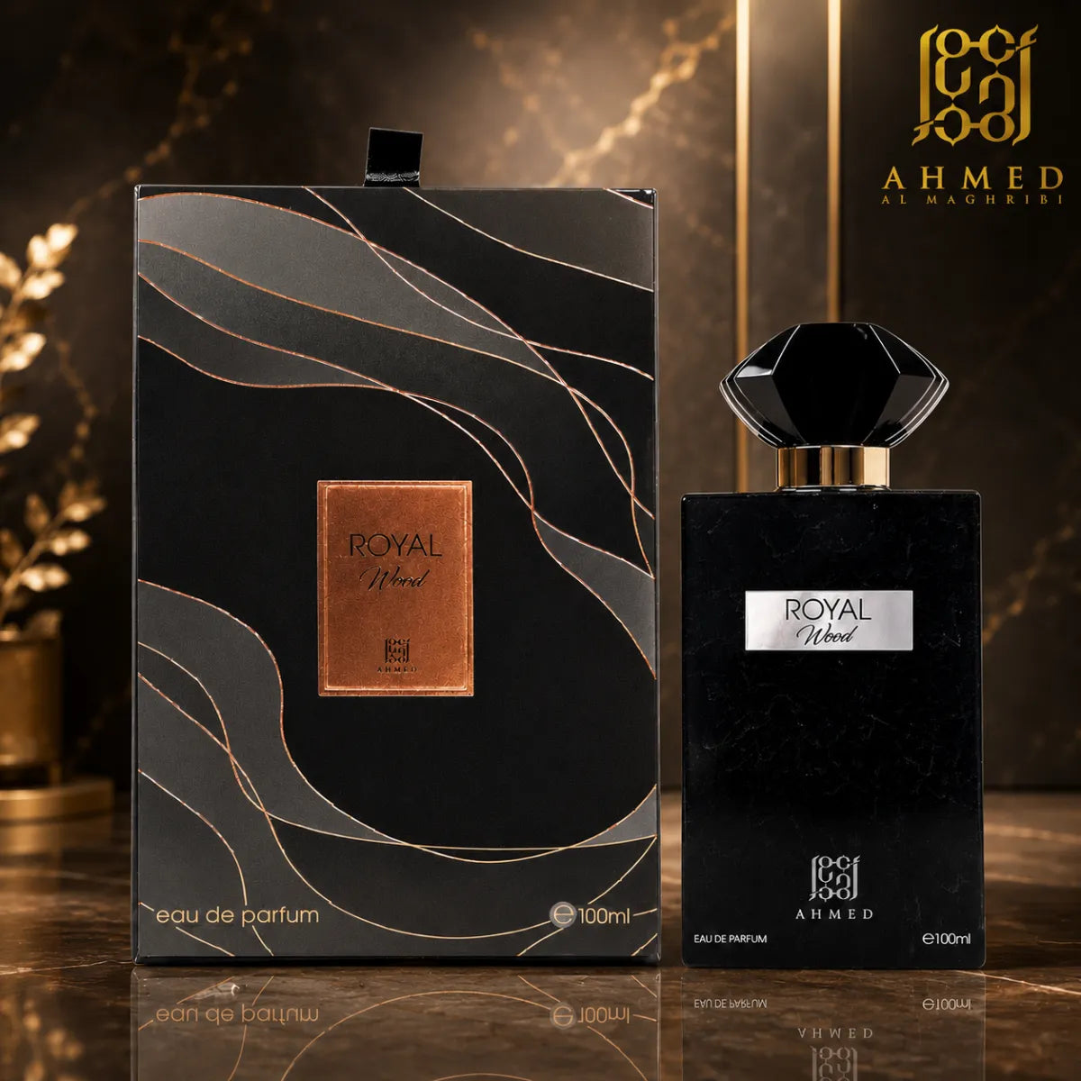 Buy Ahmed Al Maghribi Royal Wood Eau De Parfum 100ml online in Qatar for best price, luxury woody fragrance - perfumesouq Qatar