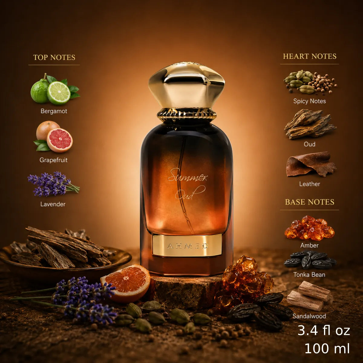Authentic Ahmed Al Maghribi Summer Oud Eau De Parfum 100ml for best price with fast delivery - perfumesouq Qatar
