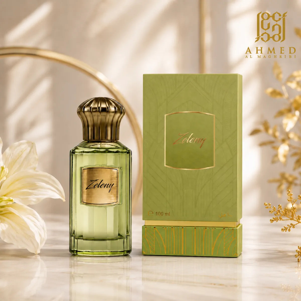 Buy Ahmed Al Maghribi Zeleny Eau De Parfum 100ml online in Qatar for best price, luxury fresh woody fragrance - perfumesouq Qatar