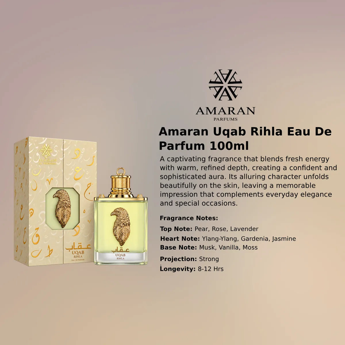 Amaran Uqab Rihla EDP 100ml luxury fragrance at best price, authentic and genuine product - Perfumesouq Qatar
