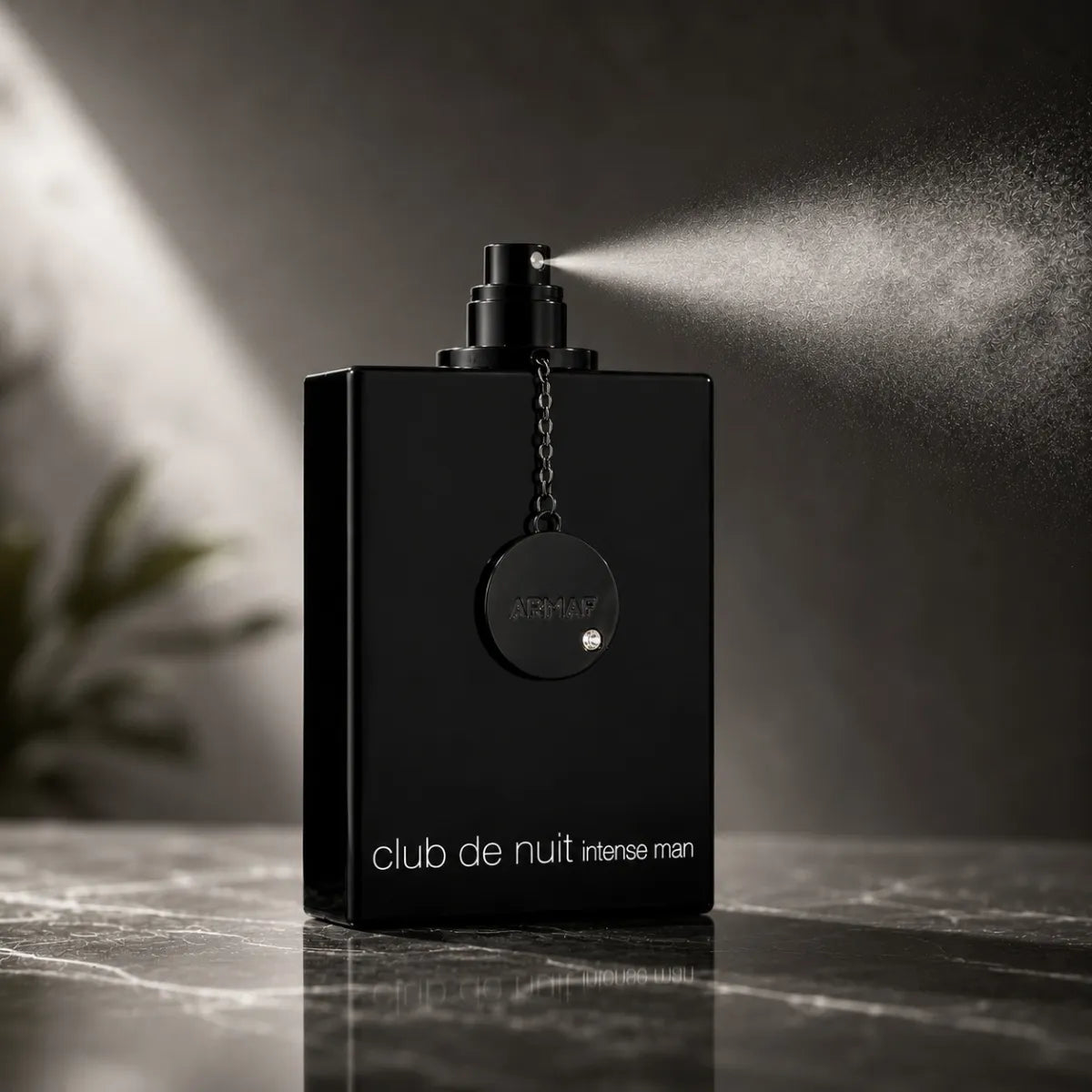 Armaf Club De Nuit Intense Man Eau de Toilette 105ml spraying fine perfume mist with lemon and birch notes Perfumesouq Qatar