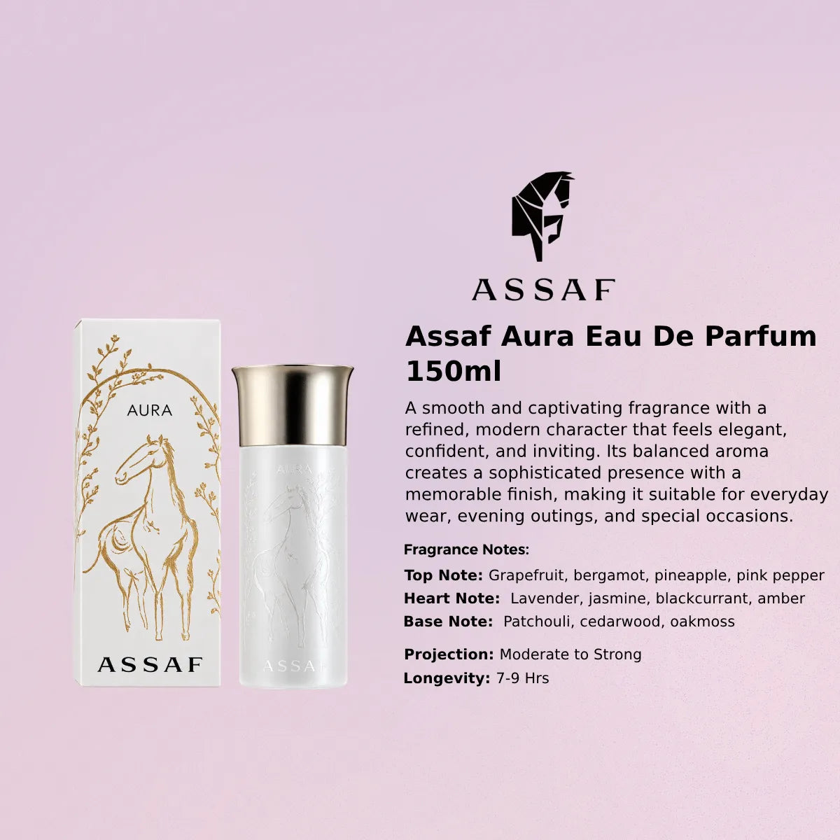 Assaf Aura EDP 150ml luxury fragrance at best price, authentic and genuine product - Perfumesouq Qatar
