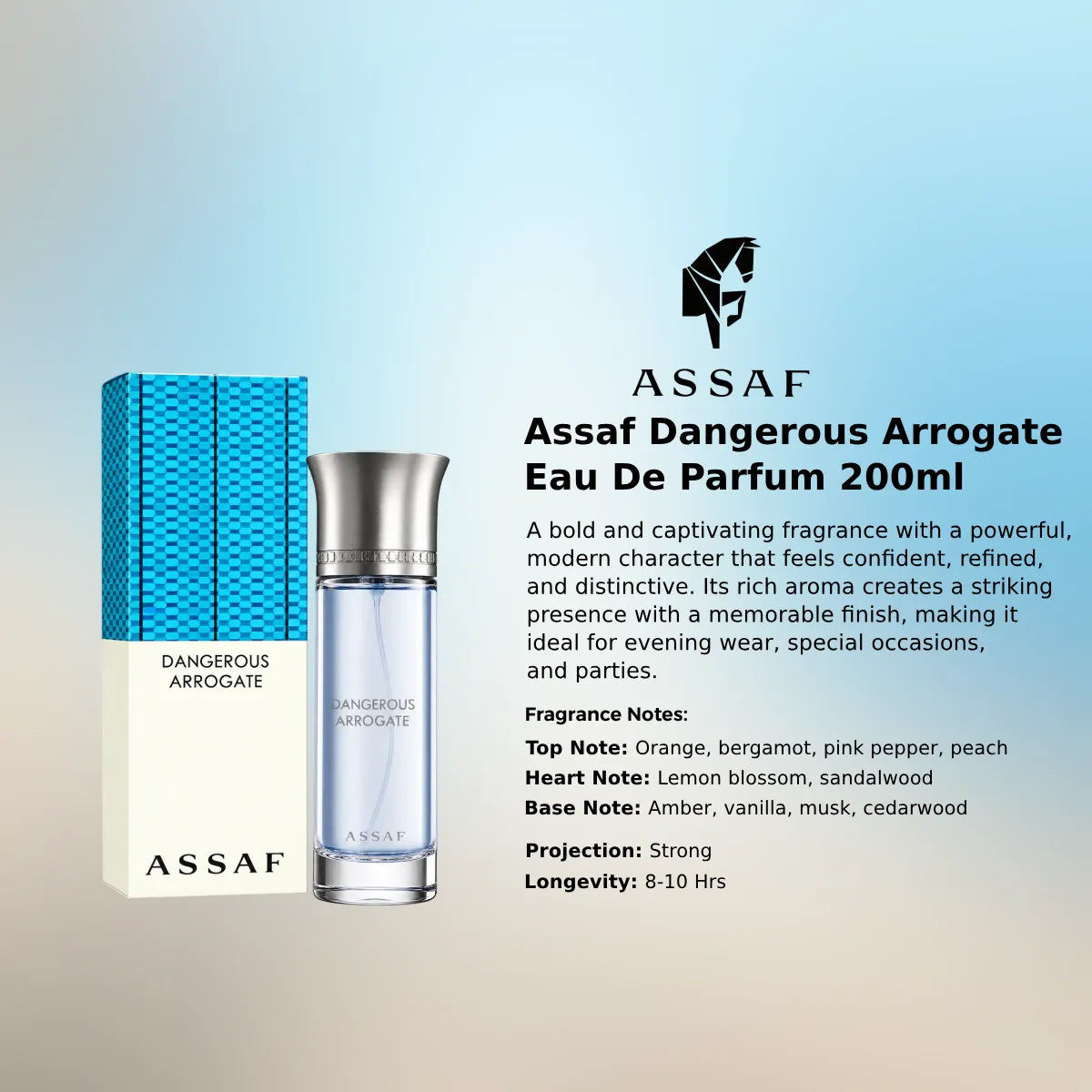 Assaf Dangerous Arrogate EDP 200ml luxury fragrance at best price, authentic and genuine product - Perfumesouq Qatar