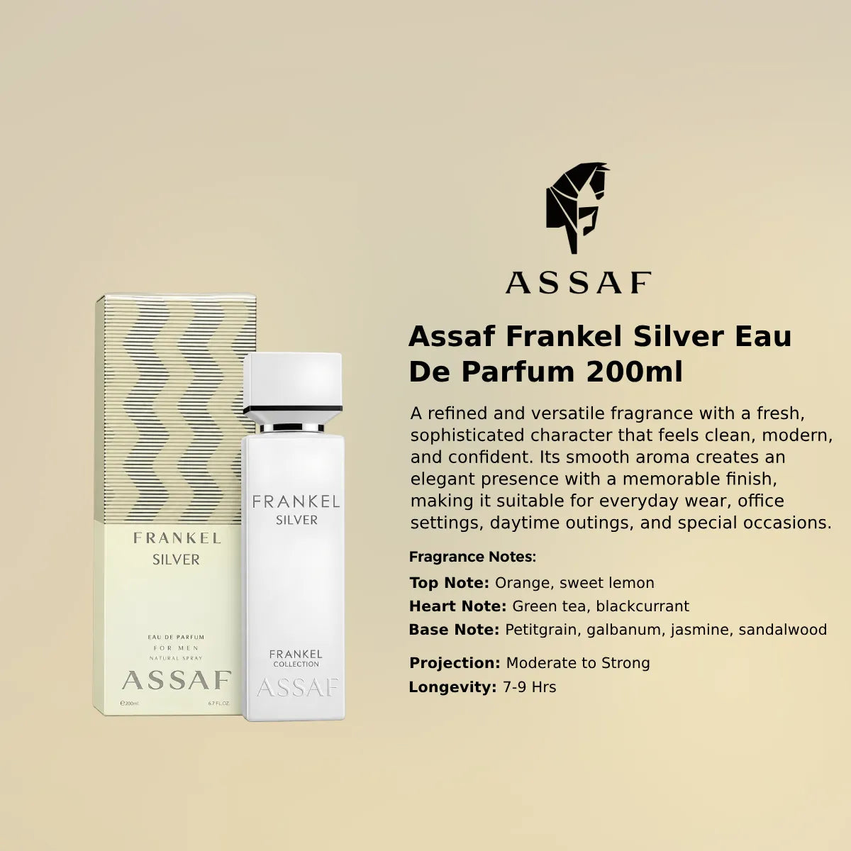 Assaf Frankel Silver EDP 200ml luxury fragrance at best price, authentic and genuine product - Perfumesouq Qatar