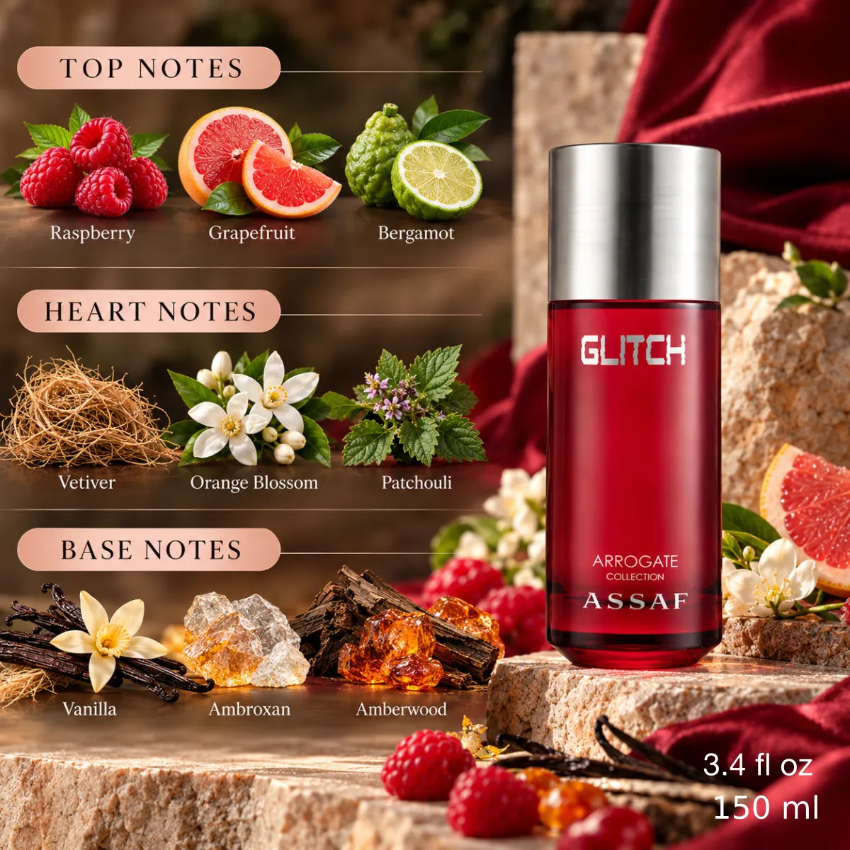 Authentic Assaf Glitch Eau De Parfum 150ml for best price with fast delivery - Perfumesouq Qatar