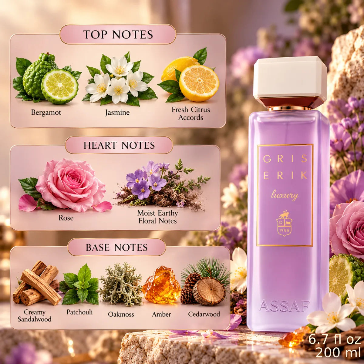 Authentic Assaf Gris Erik Eau De Parfum 200ml for best price with fast delivery - Perfumesouq Qatar