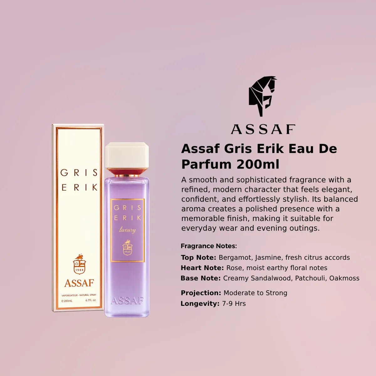 Assaf Gris Erik EDP 200ml luxury fragrance at best price, authentic and genuine product - Perfumesouq Qatar