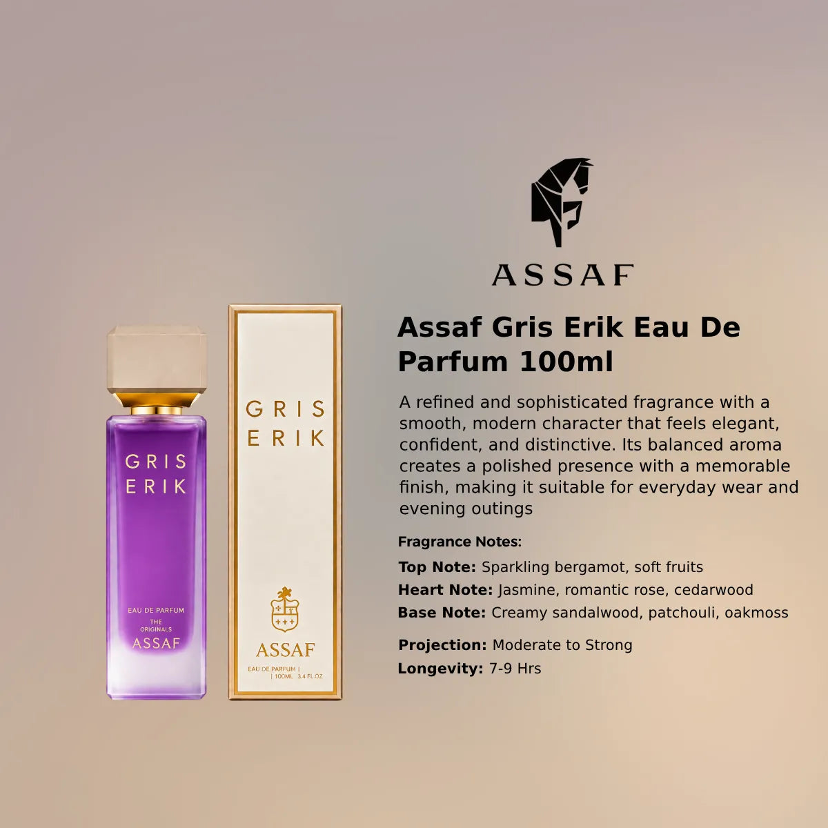 Assaf Gris Erik EDP 100ml luxury fragrance at best price, authentic and genuine product - Perfumesouq Qatar