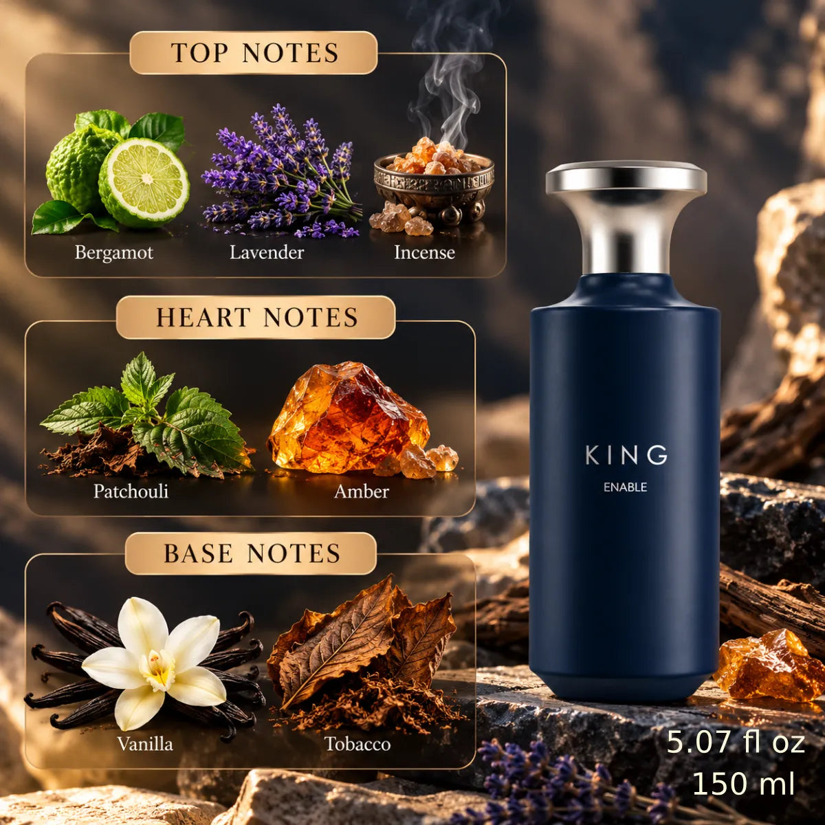 Authentic Assaf King Enable Eau De Parfum 150ml for best price with fast delivery - Perfumesouq Qatar