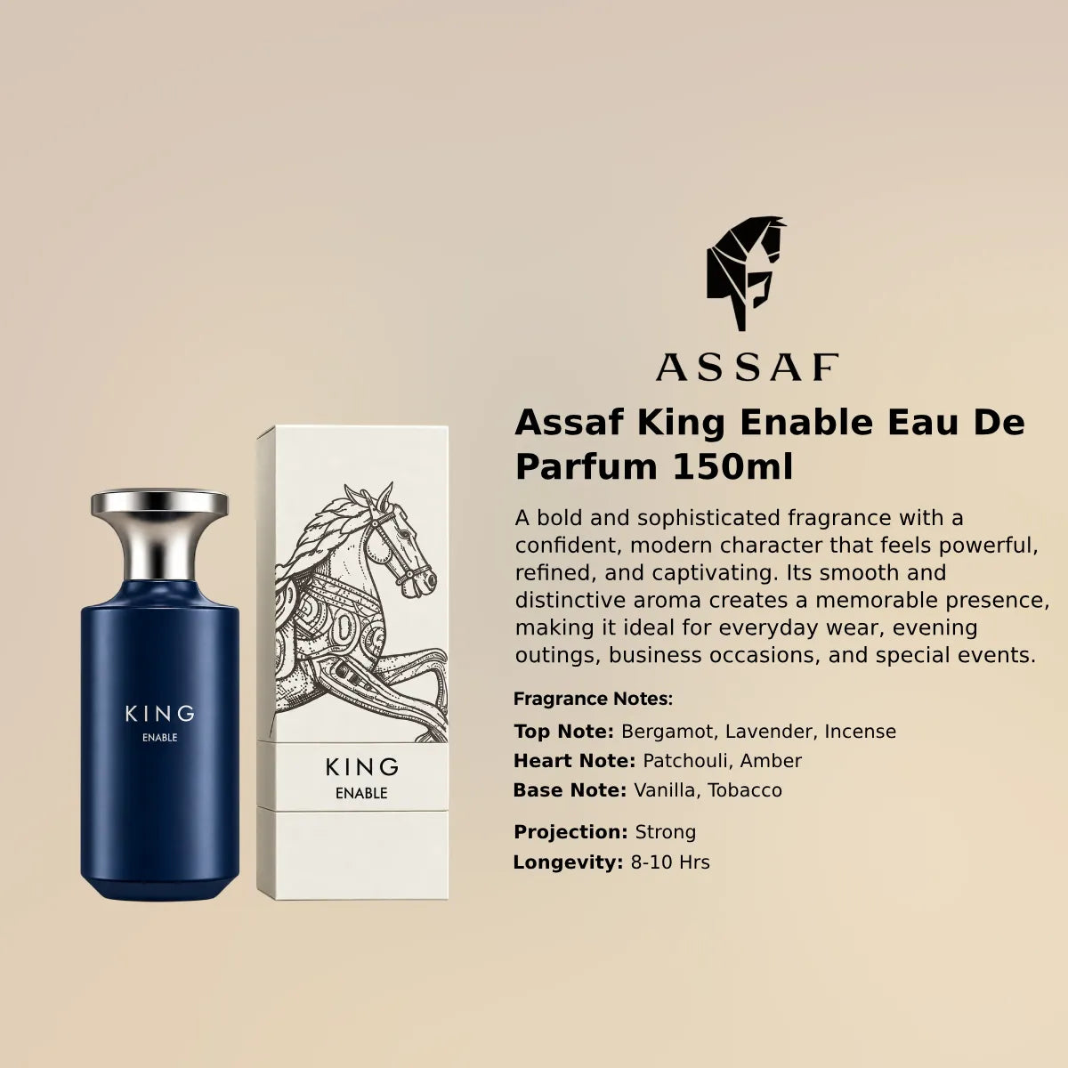 Assaf King Enable EDP 150ml luxury fragrance at best price, authentic and genuine product - Perfumesouq Qatar