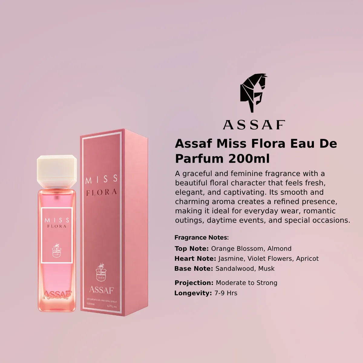Assaf Miss Flora EDP 200ml luxury fragrance at best price, authentic and genuine product - Perfumesouq Qatar