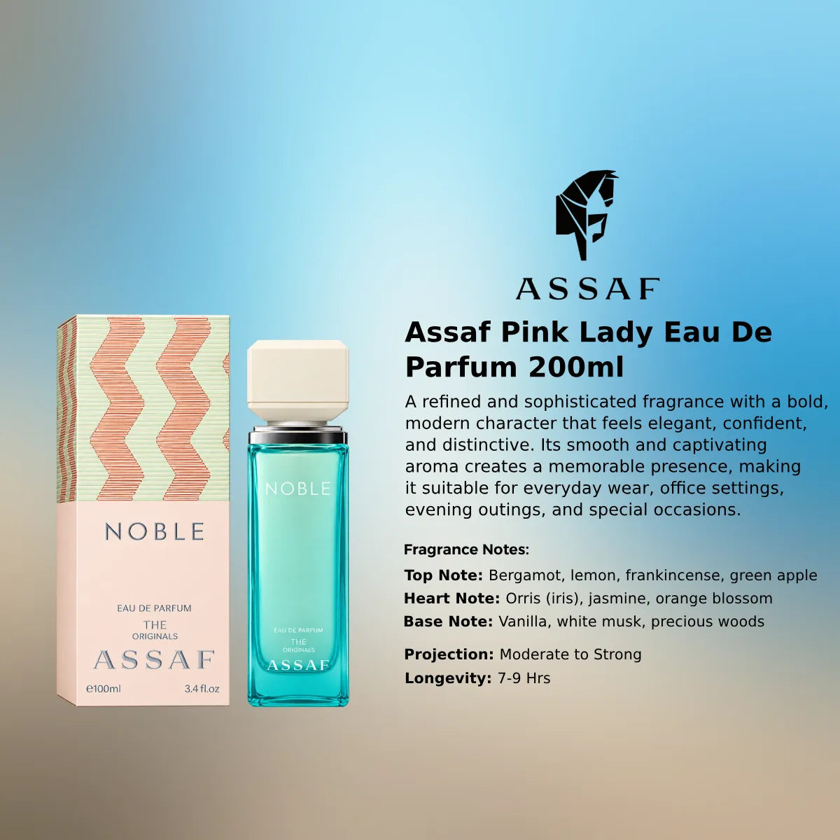 Assaf Nobble EDP 100ml luxury fragrance, authentic and genuine product - Perfumesouq