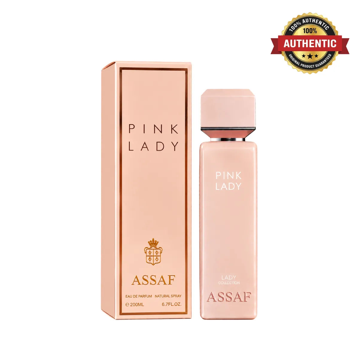 Assaf Pink Lady Eau De Parfum 200ml at best price, premium and graceful fragrance - Perfumesouq Qatar