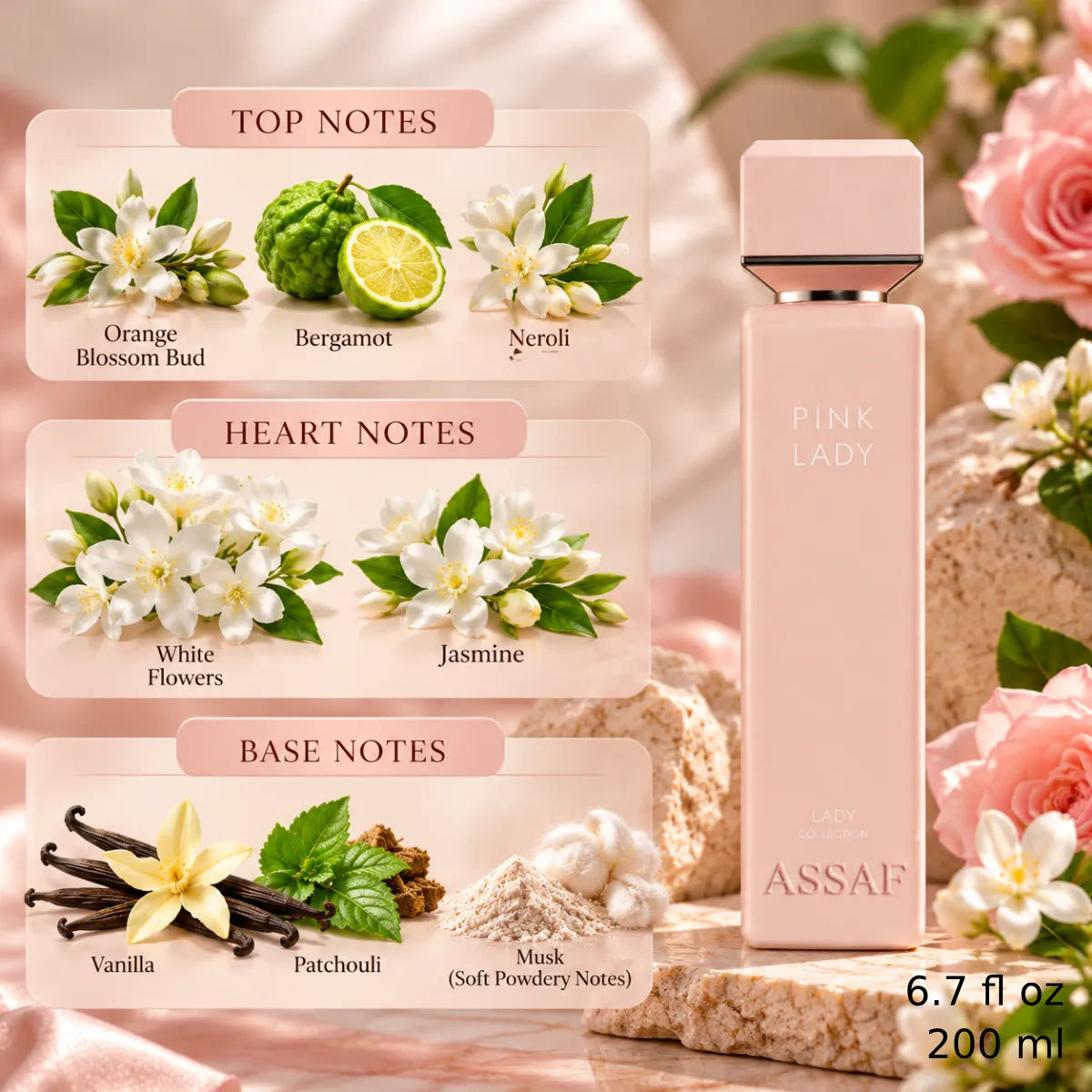 Authentic Assaf Pink Lady Eau De Parfum 200ml with fast delivery - Perfumesouq