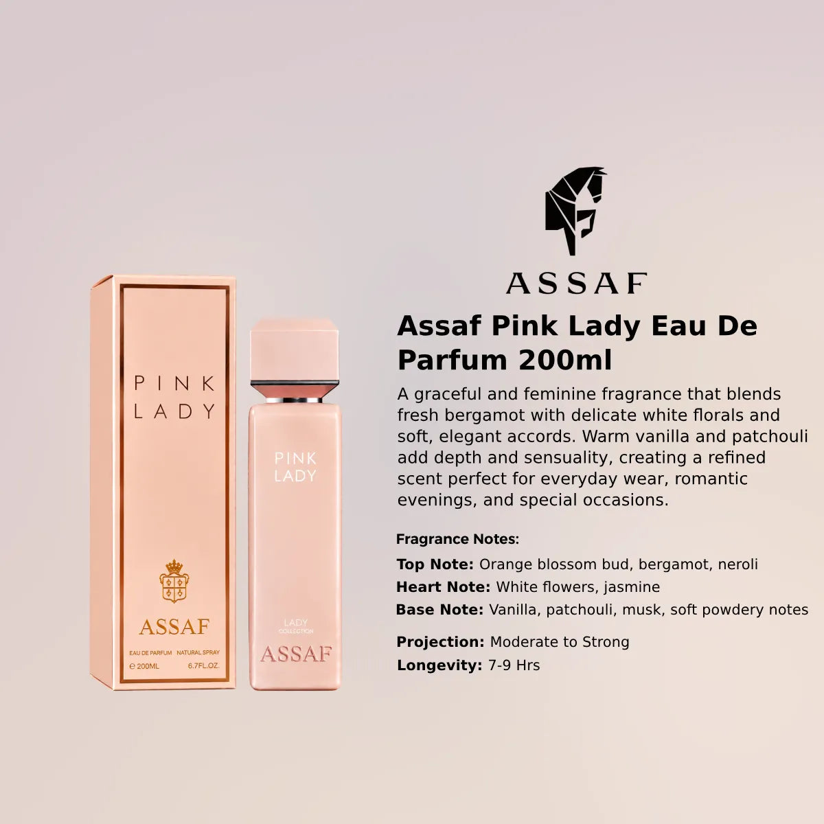 Assaf Pink Lady EDP 200ml luxury fragrance, authentic and genuine product - Perfumesouq Qatar