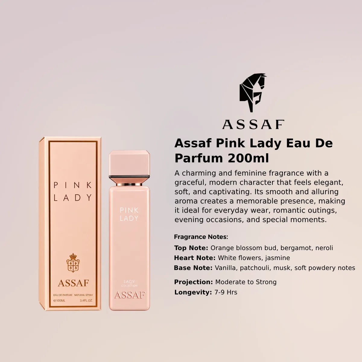 Assaf Pink Lady EDP 200ml luxury fragrance, authentic and genuine product - Perfumesouq