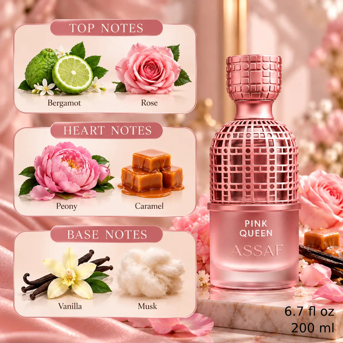 Authentic Assaf Pink Queen Eau De Parfum 200ml with fast delivery - Perfumesouq