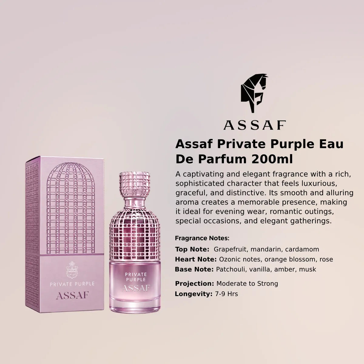Assaf Private Purple EDP 200ml luxury fragrance, authentic and genuine product - Perfumesouq