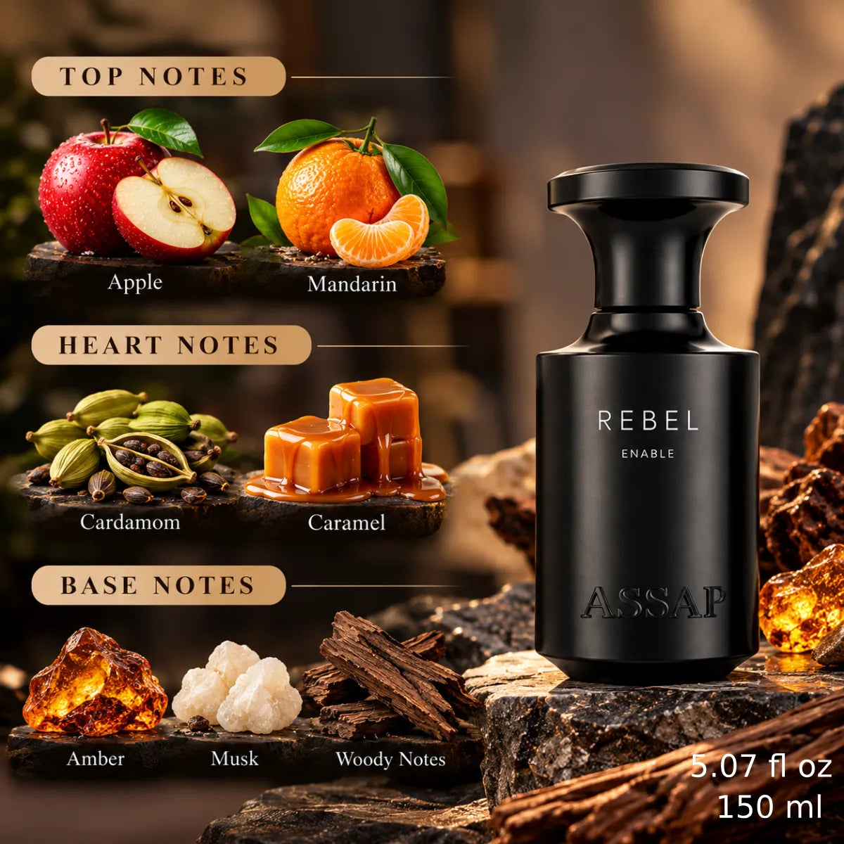 Authentic Assaf Rebel Enable Eau De Parfum 150ml with fast delivery - Perfumesouq