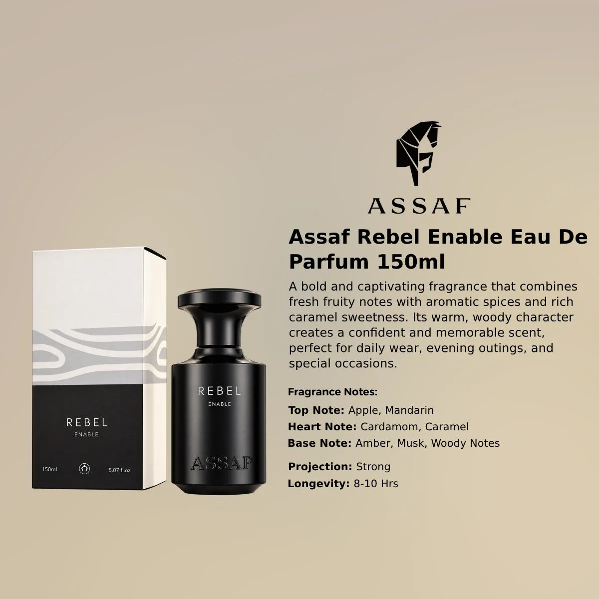 Assaf Rebel Enable EDP 150ml luxury fragrance, authentic and genuine product - Perfumesouq