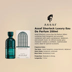 Assaf Sherlock Luxury EDP 200ml luxury fragrance, authentic and genuine product - Perfumesouq Qatar