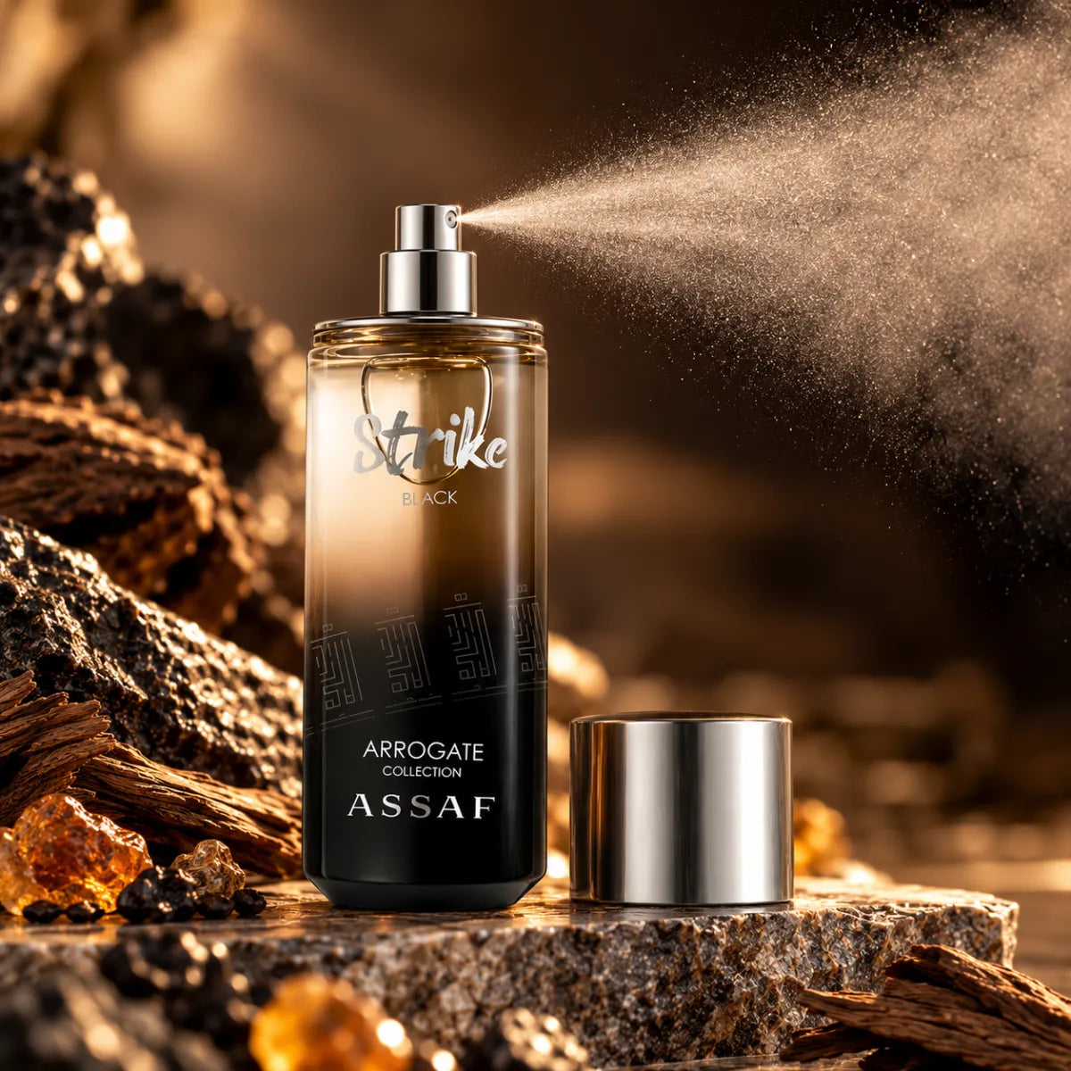 Original Assaf Strike Black Eau De Parfum 125ml, authentic luxury fragrance - Perfumesouq Qatar