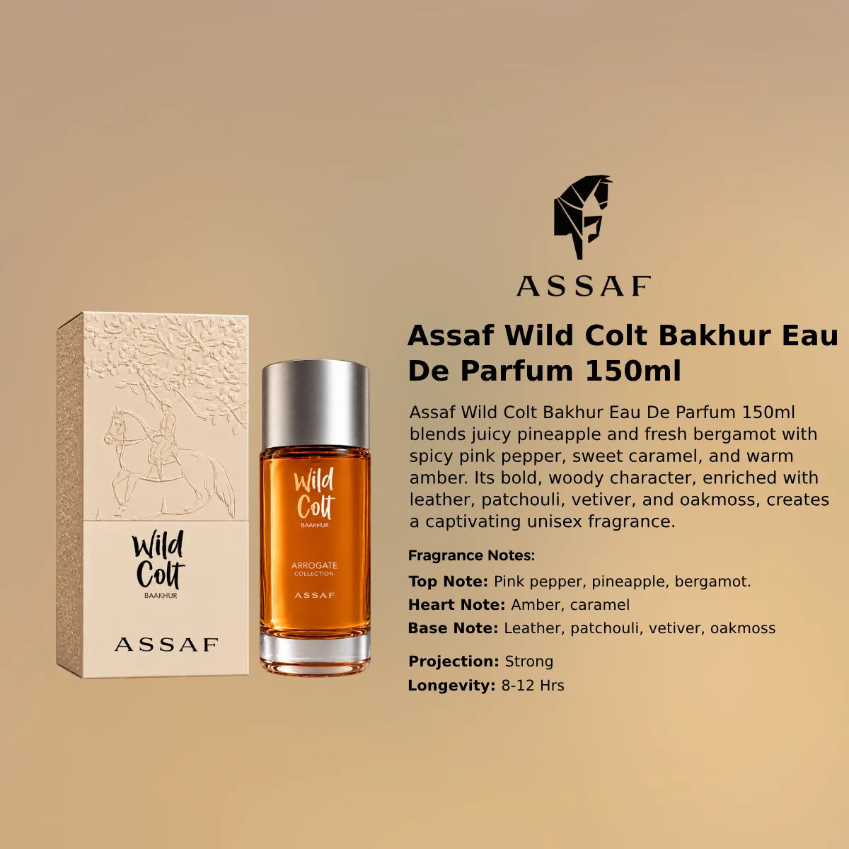 Assaf Wild Colt Bakhur EDP 150ml luxury fragrance, authentic and genuine product - Perfumesouq Qatar