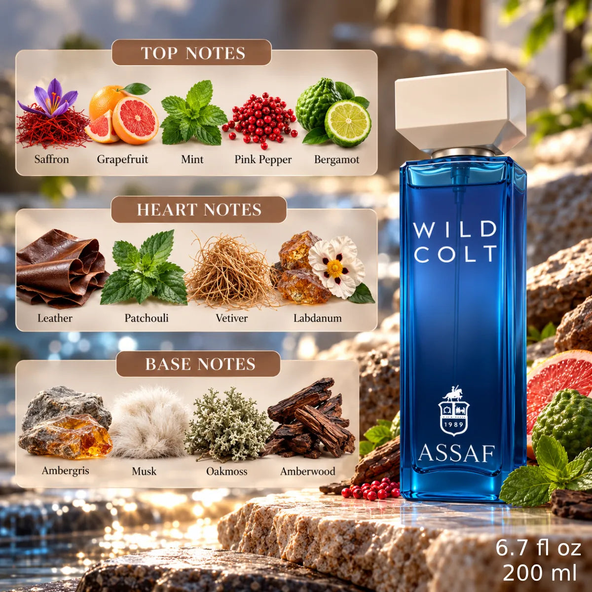 Authentic Assaf Wild Colt Eau De Parfum 200ml with fast delivery - Perfumesouq Qatar