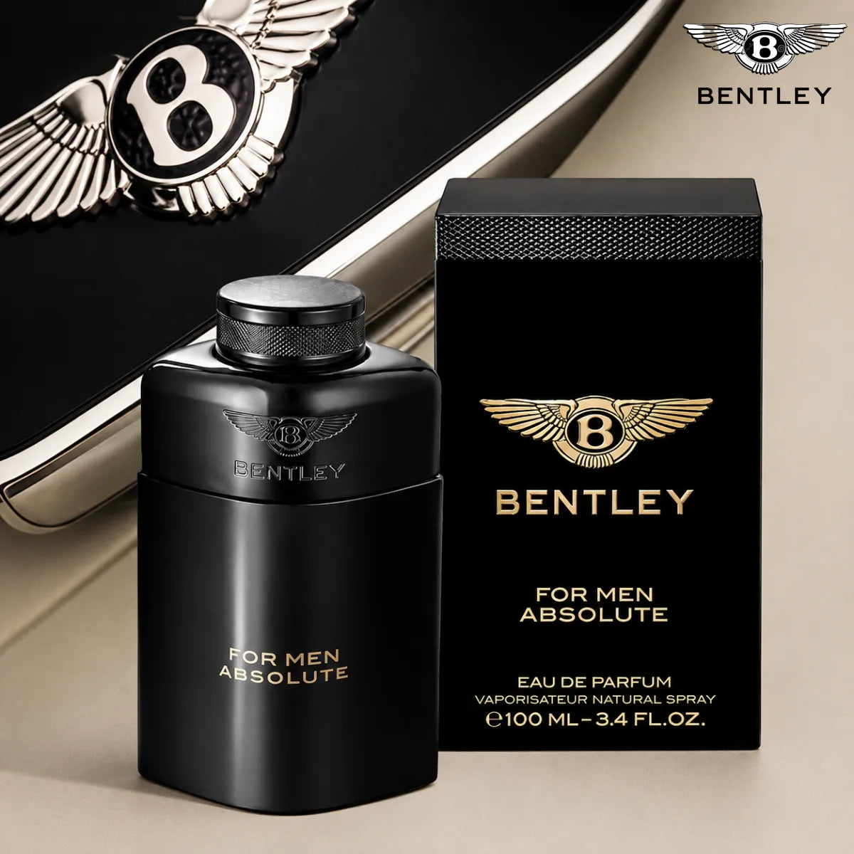 Buy Bentley Absolute Eau De Parfum 100ml for Men bold woody spicy fragrance with rich oud and incense notes long lasting luxury scent Perfumesouq Qatar
