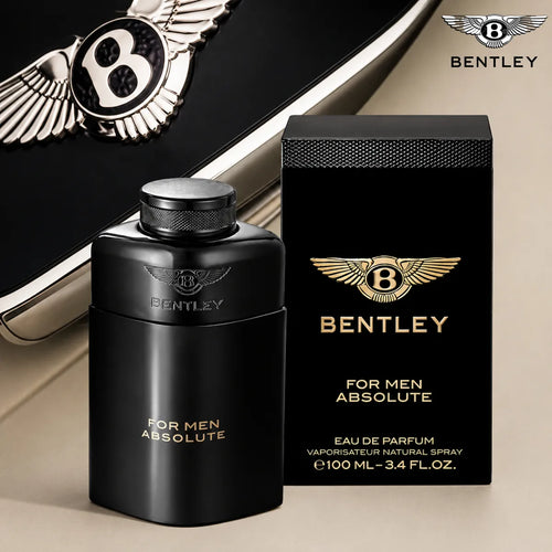 Buy Bentley Absolute Eau De Parfum 100ml for Men bold woody spicy fragrance with rich oud and incense notes long lasting luxury scent Perfumesouq Qatar