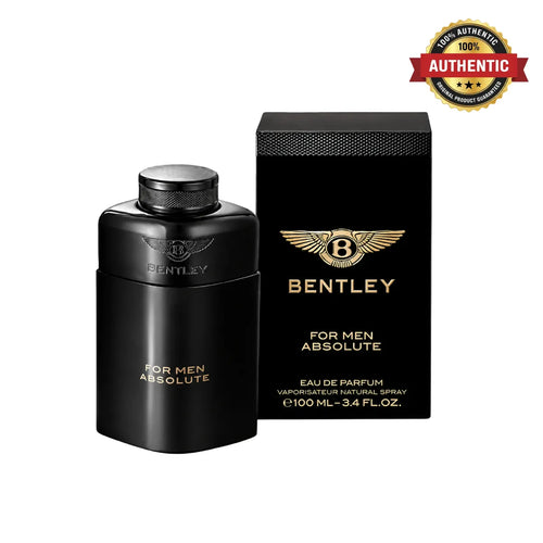 Bentley Absolute Eau De Parfum 100ml for Men premium woody oriental fragrance with cedarwood and smoky oud aroma best price Perfumesouq Qatar